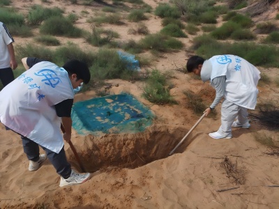 水潤沙海——長安大學(xué)實(shí)踐隊(duì)赴毛烏素沙地開展原位試驗(yàn)社會實(shí)踐